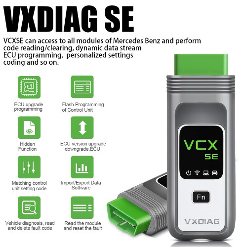 Wifi VXDIAG VCX SE BENZ Diagnostic & Programming Tool with Software HDD Supports Almost all Mercedes Benz Cars from 2005 to 2023