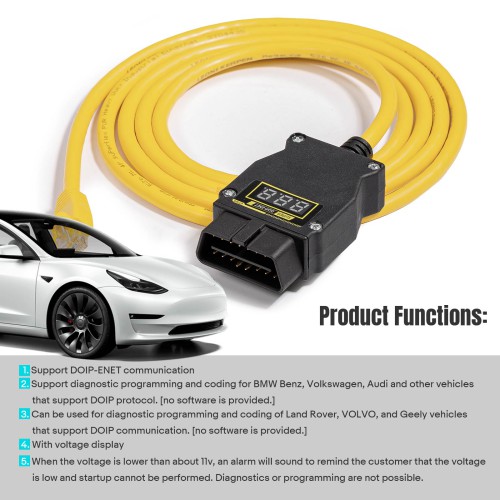 GODIAG GT109 DOIP-ENET Diagnostic Programming Cable for Vehicles Supporting DOIP Protocol