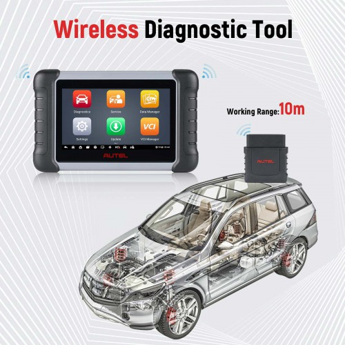 Autel MaxiCOM MK808Z-BT PRO Diagnostic Scan Tool Upgrade with Active Test, 37+ Service Functions, All System Diag