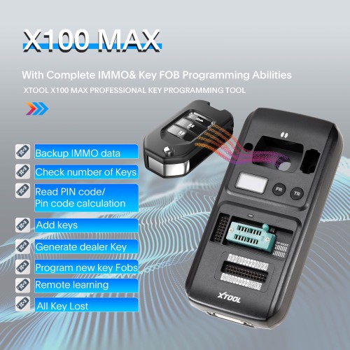 XTOOL X100 MAX Key Programmer 42+ Reset ECU Programming With KC501 All Key Lost Car Diagnostic Tool