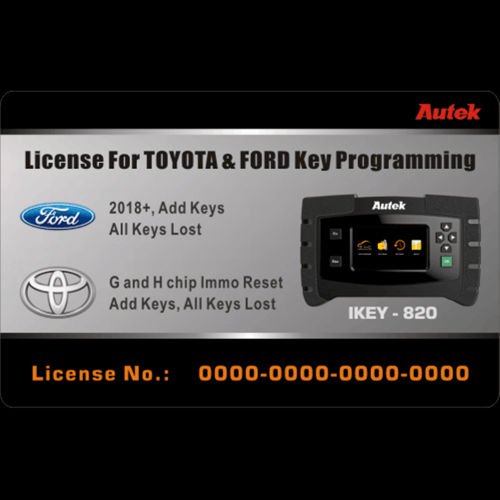 Autek IKEY-820 New License For 2018 Ford and Toyota（G and H chip）Key Programming