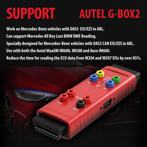 [Ship from EU/UK NO TAX] Autel G-BOX2 Tool Benz & BMW Adapter GBox2 Mercedes Benz All Key Lost Tool Used with IM508 IM608