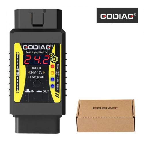 Godiag GT106 24V to 12V Heavy Duty Truck Adapter for X431 for Truck Converter Heavy Duty Vehicles Diagnosis Support EDiag, Thinkdiag
