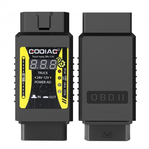 Godiag GT106 24V to 12V Heavy Duty Truck Adapter for X431 for Truck Converter Heavy Duty Vehicles Diagnosis Support EDiag, Thinkdiag