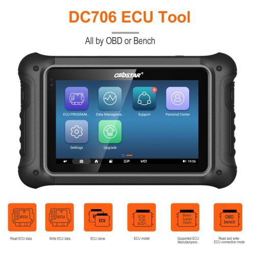 [Two Modules] OBDSTAR DC706 ECM TCM BCM Cloning Tool for Car and Motorcycle by OBD or Bench