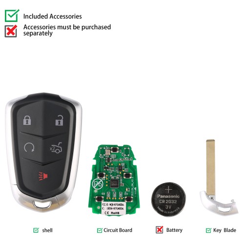 AUTEL IKEYGM005AL GM-Cadillac, 5 Buttons Smart Universal Key