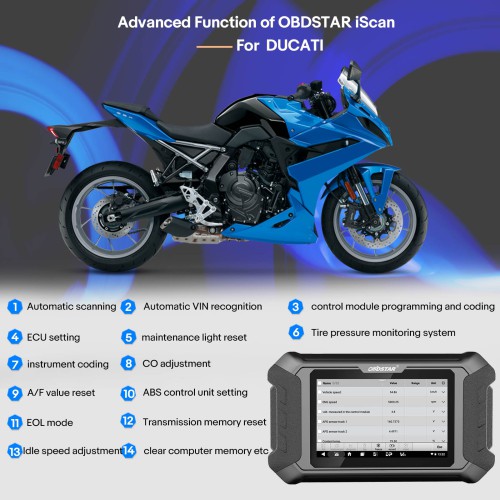 OBDSTAR iScan DUCATI Motorcycle Diagnostic Scanner