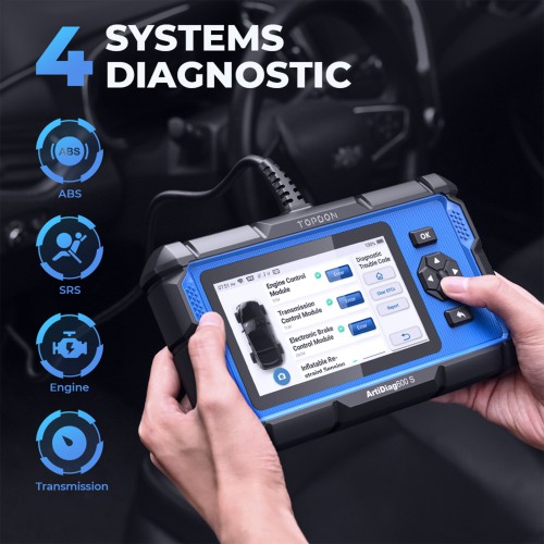 TOPDON Artidiag 600S AD600S Mid-level 4 System Diagnostic Scanner, 8 Reset Services