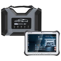 Super MB Pro M6+ Full Version DoIP Benz With 1TB HDD for Latest BENZ Xentry and BMW Software Plus Panasonic FZ-G1 I5 Tablet Ready to Use
