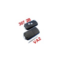 Remote Key Shell 2 Button VA2( 307 Without Groove) for Citroen 10pcs/lot