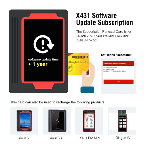 One Year Online Software Update Service for Launch X431 V, X431 PROS V, X431 V+, X431 Pro mini, X431 Pros mini, X431 PRO3S+, X431 PRO 5