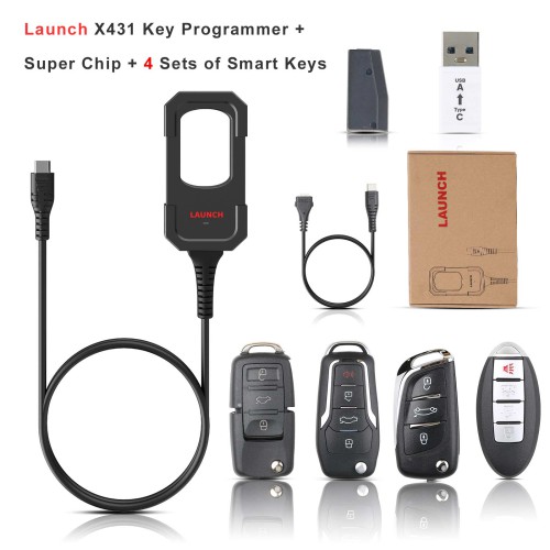 Launch X431 Key Programmer Whole Set With 10pcs X431 Super Chip Work With X431 IMMO Plus/ X431 IMMO Elite/ PAD VII