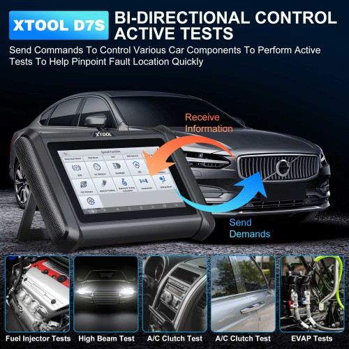 XTOOL D7S Automotive Diagnostic Tool Full-System Diagnosis All OBD2 Functions Upgrade of D7 36+ Resets, CAN FD & DoIP
