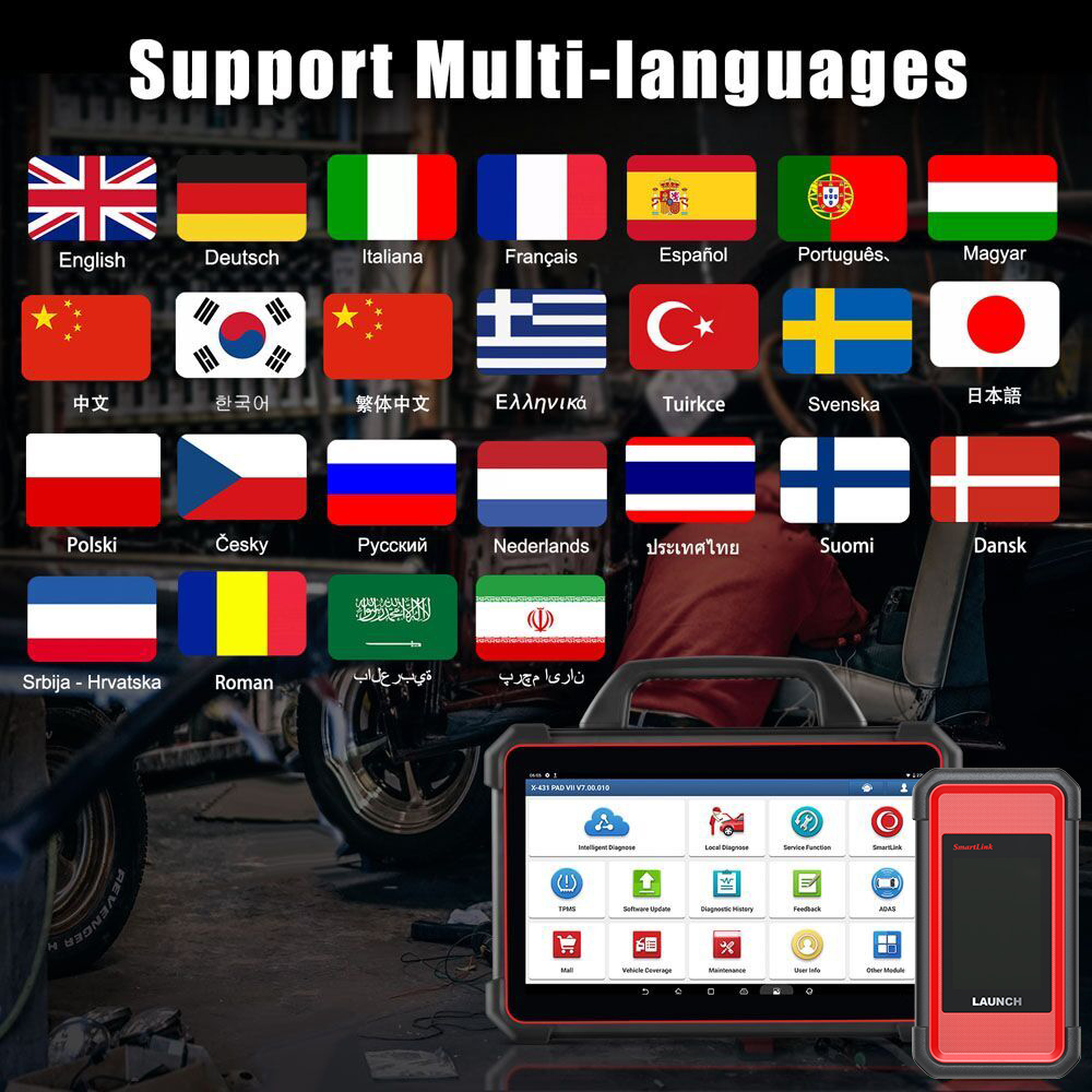 x431 pad vii languages