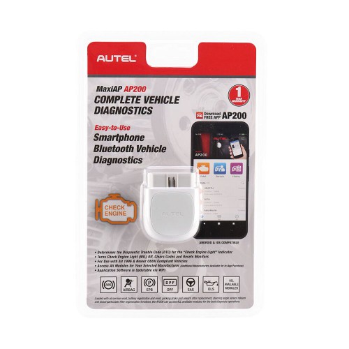 [In Stock] [UK/EU Ship] 2022 Autel MaxiAP AP200 Bluetooth OBD2 Scanner Code Reader with Full Systems Diagnoses