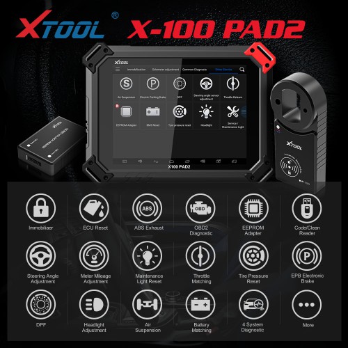 [Ship from UK/EU NO TAX] Xtool X-100 PAD2 Pro Key Programmer Full Version with VW 4th & 5th IMMO More Special Function Added