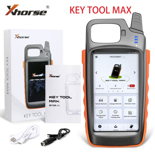 [EU/UK Ship] XHORSE VVDI KEY TOOL MAX Remote and Chip Generator Get a Free Renew Cable