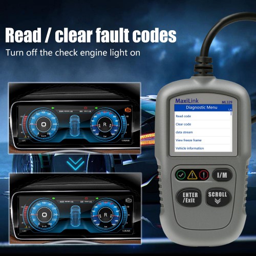 AUTEL MaxiLink ML329 Code Reader Engine Fault CAN Scan Tool Advanced version of the AL319 OBD2 Scanner