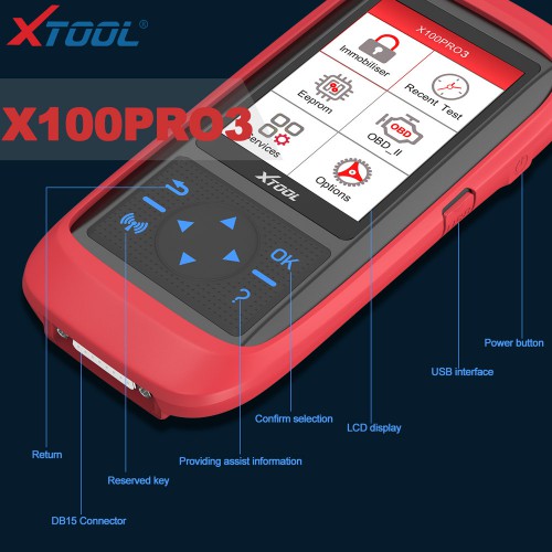 XTOOL X100 Pro3 Professional Key Programmer Free Update More Special Functions Then Pro2
