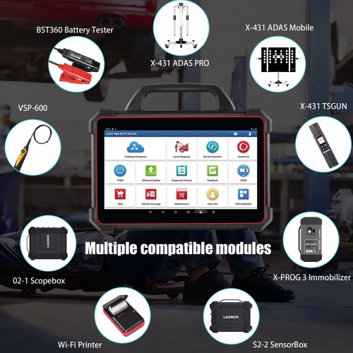 Launch X431 PAD VII Elite Pad 7 Full System Diagnostic with Smartlink C Support Online Coding and Programming