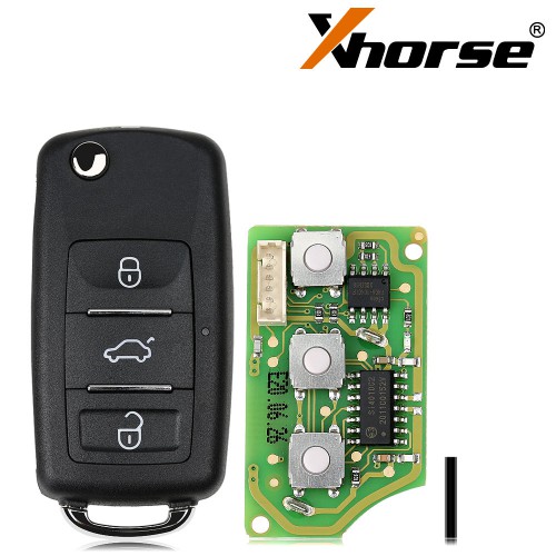 [UK/EU Ship] Xhorse XKB510EN Universal Remote Key B5 Type 3 Buttons for VVDI VVDI2 Key Tool(English Version) 5pcs/lot