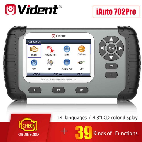 [UK/EU Ship] VIDENT iAuto702 Pro Multi-application Service Tool with 39 Special Functions 3 Years Free Update Online
