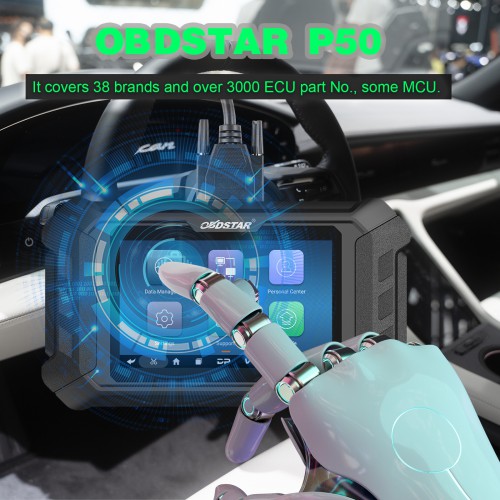 OBDSTAR P50 Airbag Reset Intelligent Tool Cover 79 brands and Over 10700 ECU Part No. by OBD/ BENCH Support Battery Reset for Audi Volvo by BENCH