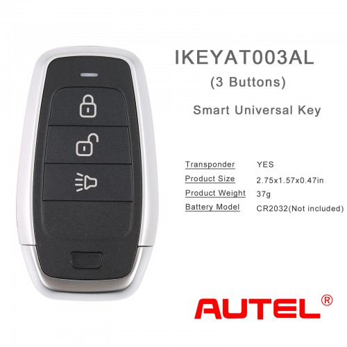 AUTEL IKEYAT003AL AUTEL Independent, 3 Buttons Smart Universal Key
