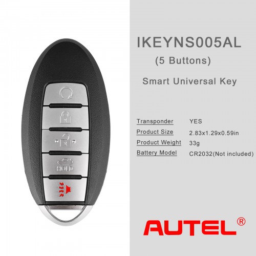 AUTEL IKEYNS005AL Nissan, 5 Buttons Smart Universal Key
