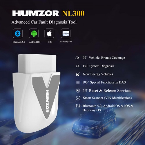 [New Arrival Promotion] Humzor NEXZSCAN NL300 Car Diagnostic Scanner OBD2 IOS Full System Code Reader With All Software Free Update Lifetime