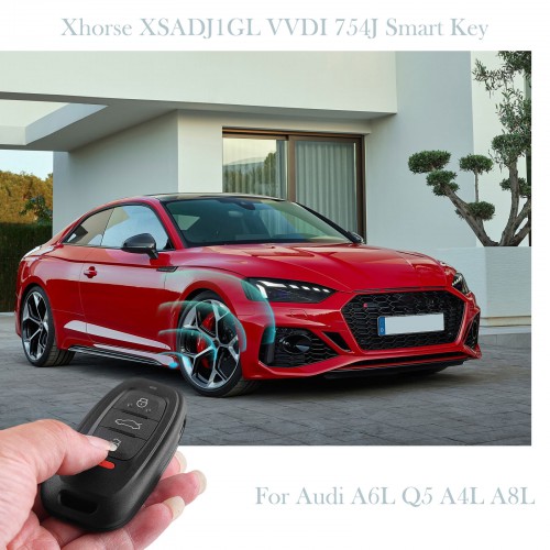 Xhorse VVDI Audi 754J Smart Key XSADJ1GL works with VVDI Audi BCM2 Adapter