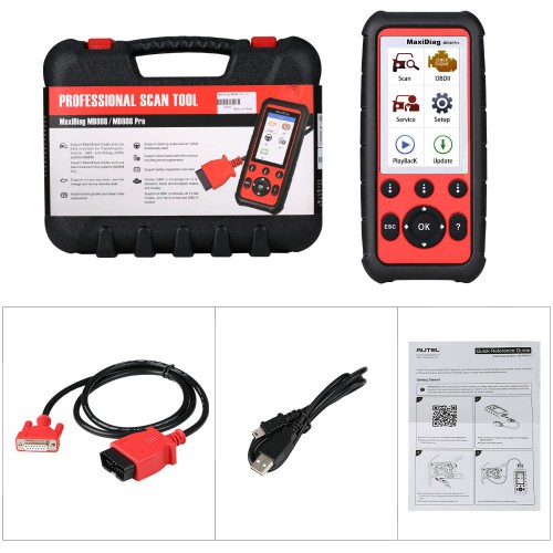 Autel MaxiDiag MD808 Pro All System OBDII Scanner for Oil and Battery Reset Registration Parking Brake Pad Relearn, SAS, SRS, ABS