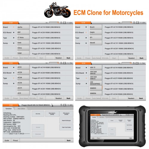 OBDSTAR DC706 ECM TCM BCM Cloning Programming Tool for Car and Motorcycle by OBD or Bench