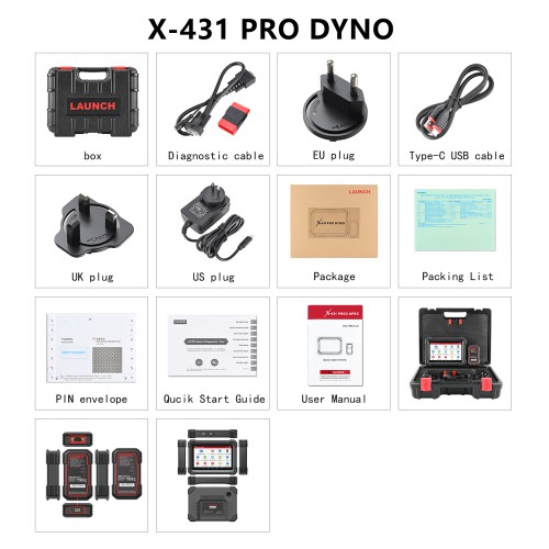 2024 New LAUNCH X-431 PRO DYNO 8" Full Systems Bluetooth Wireless OBD2 Diagnostic Scanner Support Bi-directional ECU Coding CAN FD