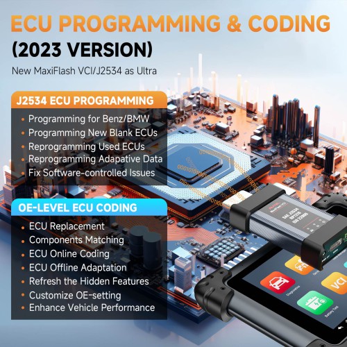 Autel MaxiSys Elite II Pro OBD2 Scanner J2534 ECU Coding ECU Programming Full Vehicle Diagnostics and Analysis