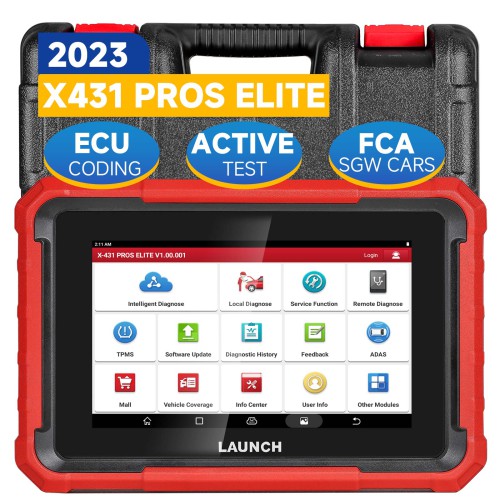 2024 Latest LAUNCH X431 PROS ELITE Full System Bidirectional Scan Tool Support 32+ Services, CANFD&DoIP, FCA Autoauth, Guide Function