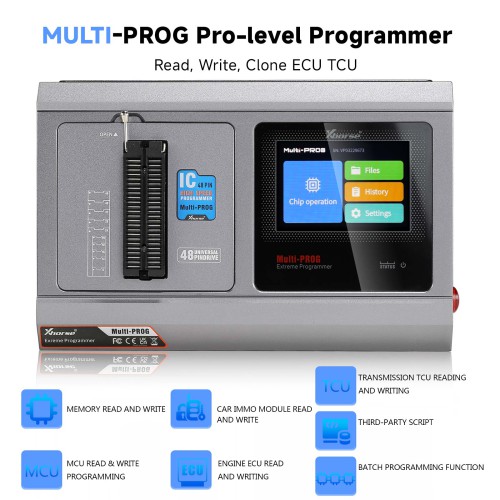Xhorse Multi-Prog Programmer ECU Programmer Read, Write, Clone ECU TCU Upgrade Of VVDI Prog with Free MQB48 License