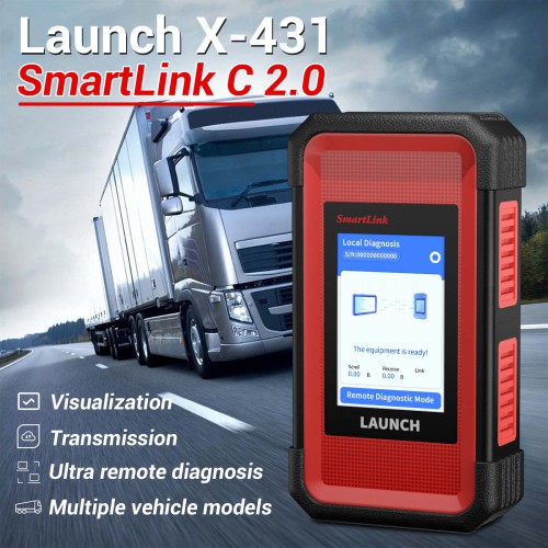 LAUNCH X431 PRO5 Pro V J2534 scanner With Launch X431 SmartLink C V2.0 Heavy Duty Module for 12V & 24V Cars and Trucks Support CANFD & DOIP