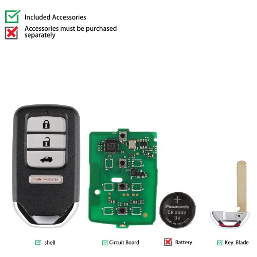 AUTEL IKEYHD004AL Honda, 4 Buttons Smart Universal Key