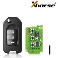 XHORSE XKHO00EN VVDI2 Honda Type Wired Universal Remote Key 3 Buttons English Version 5pcs/lot