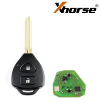 [EU Ship] XHORSE XKTO05EN Wired Universal Remote Key Toyota Style Flat 2 Buttons for VVDI2 VVDI Key Tool English Version 5pcs/lot