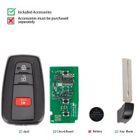Autel IKEYTY8A3AL 3 Buttons 315/433 MHz