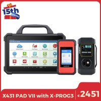Launch X431 PAD VII Elite PAD 7 Full System Diagnostic Tool with X-PROG3 Immobilizer & Key Programmer Supports All Keys Lost