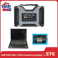 Super MB PRO M6+ Diagnosis for Mercedes Benz + Lenovo X220/ Lenovo T410 Laptop and Latest Version Software SSD Full Package