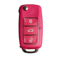 Remote Key Shell 3 Buttons For Volkswagen B5 Type With Waterproof(Red) 5pcs/lot