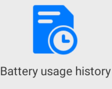 Battery usage history