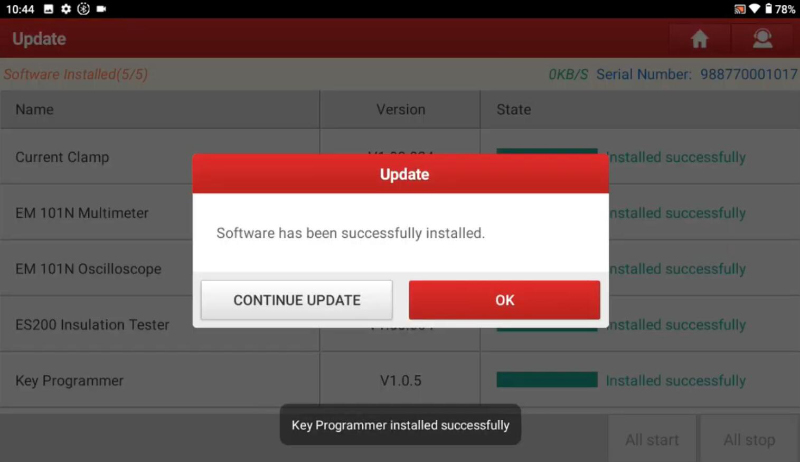 software installed
